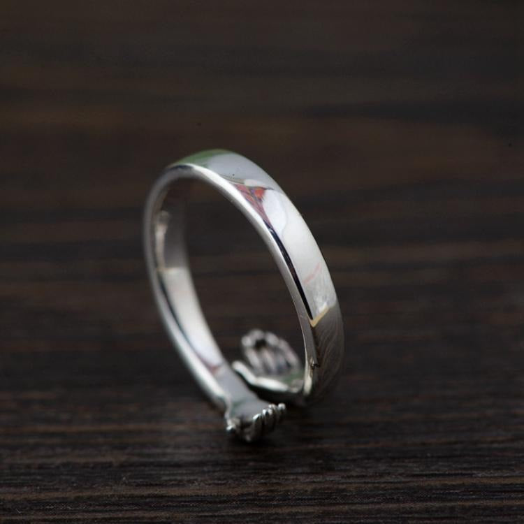 Sterling Silver Ring Adjustable Couple Ring