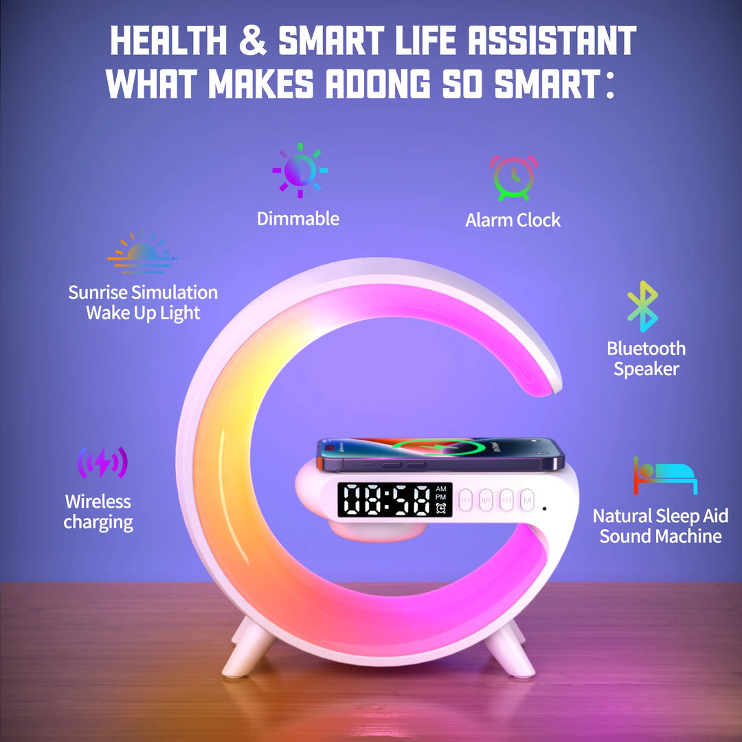 Bluetooth Speaker Smart Wireless Fast Mobile Charging and Music Color Changing